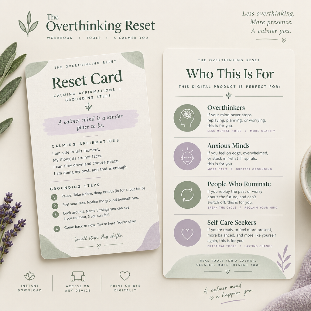 Reset Card and who the overthinking guide is for
